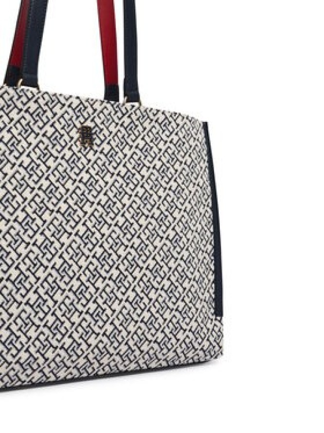 Tommy Hilfiger Torebka Th Jacquard Tote AW0AW19009 Niebieski
