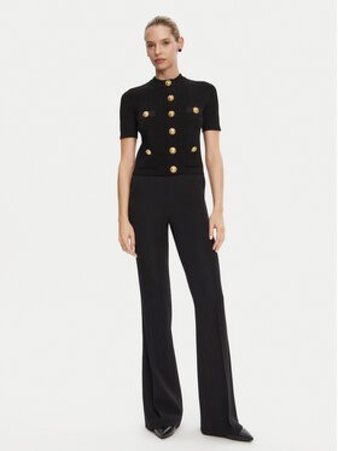 Balmain Kardigan DF1KL023KB07 Czarny Regular Fit