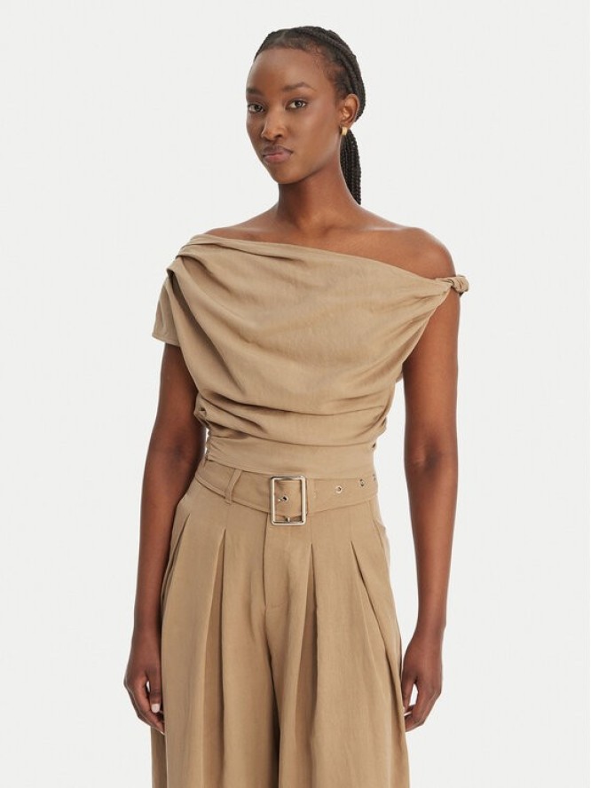 Eleh Bluzka SS260098 Beżowy Regular Fit