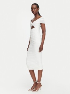 Bardot Sukienka koktajlowa Priah 60152DB Kremowy Slim Fit