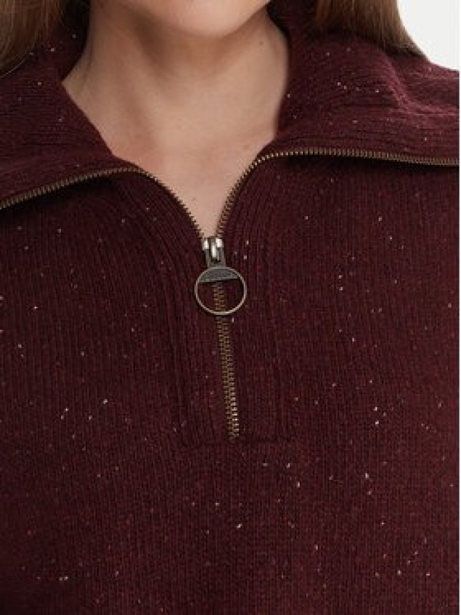 Barbour Sweter LKN1579RE88 Bordowy Regular Fit