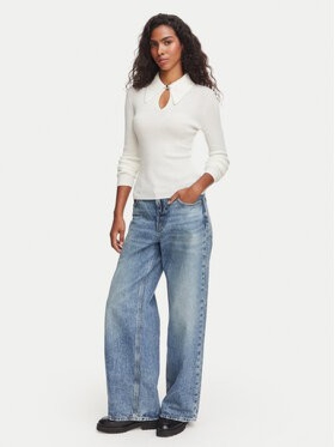 HUGO Sweter Sdropa 50562687 Kremowy Slim Fit