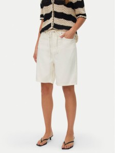 Vero Moda Szorty jeansowe Villa 10326196 Beżowy Regular Fit