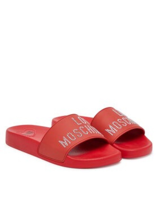 LOVE MOSCHINO Klapki JA28122G0MI13500 Czerwony