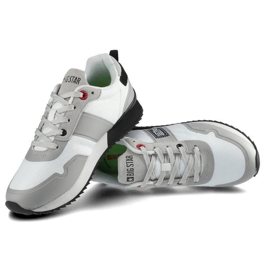 Białe Sneakersy Big Star Damskie Modne Półbuty