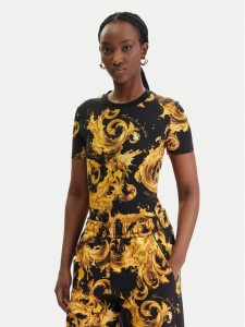 Versace Jeans Couture T-Shirt 80HAH608 JS553 Czarny Regular Fit