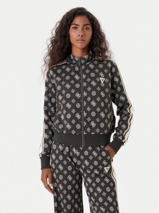 Guess Bluza V5YQ07 K0282 Zielony Regular Fit