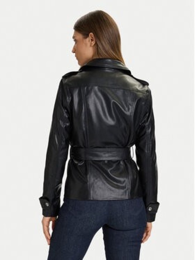 Morgan Kurtka z imitacji skóry 252-GPIL Czarny Regular Fit