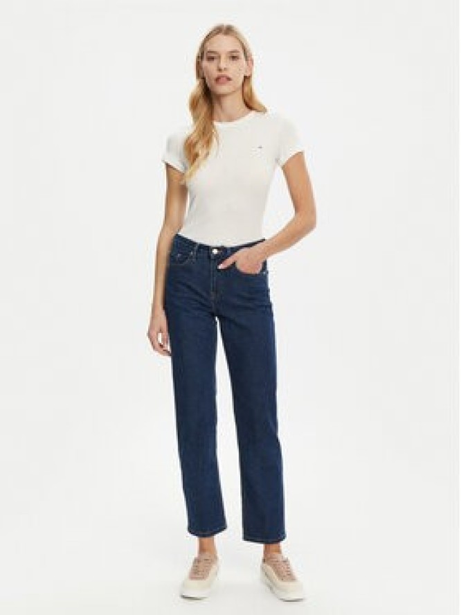 Tommy Jeans T-Shirt DW0DW20459 Biały Slim Fit