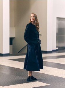 Loafersy na obcasie - czarny