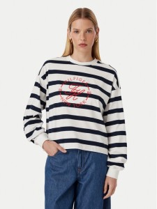 Tommy Hilfiger Bluza Th Roundal WW0WW50969 Biały Regular Fit