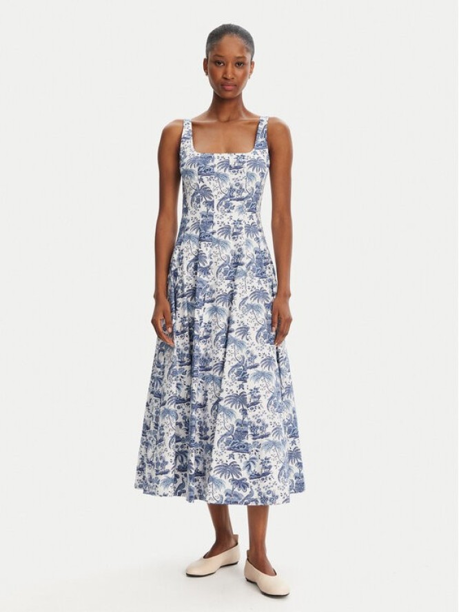 STAUD Sukienka letnia Wells 148-7291 Niebieski Regular Fit