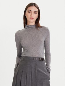 Calvin Klein Sweter LV044D239G Szary Slim Fit