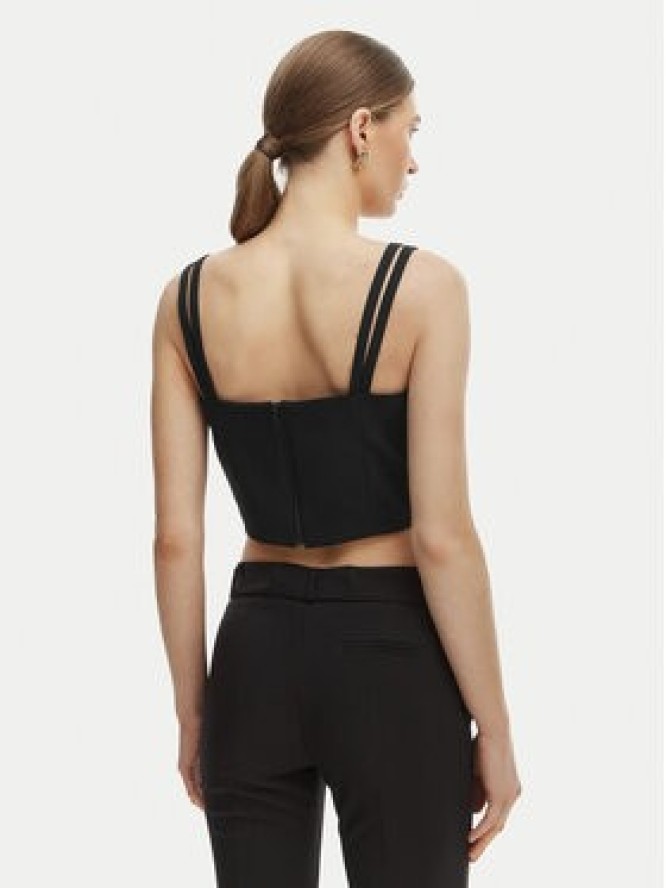 Rinascimento Top CFC0127891003 Czarny Slim Fit