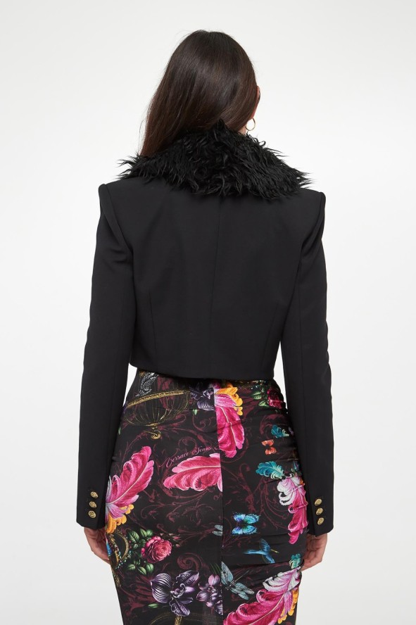 Żakiet damski z futerkiem VERSACE JEANS COUTURE