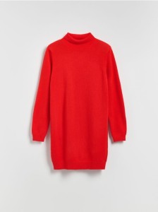 Sukienka z wełny merino - czerwony