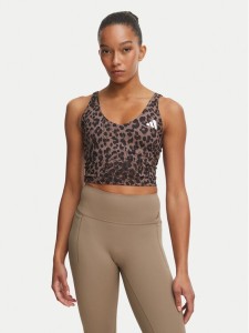 adidas Top Workout Essentials KZ2521 Brązowy Slim Fit