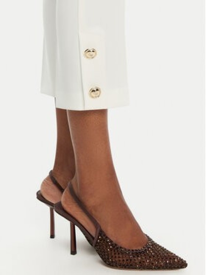 Rinascimento Spodnie materiałowe CFC0122858003 Biały Regular Fit