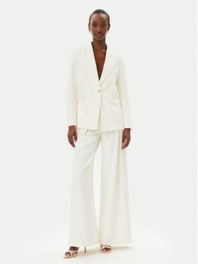 Maryley Spodnie materiałowe 25EB579/43VA Écru Regular Fit