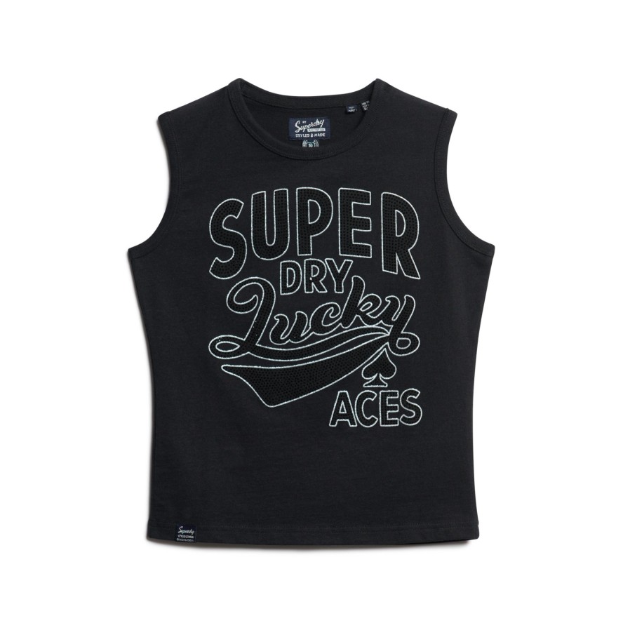 Damski wąski tank top Superdry Retro