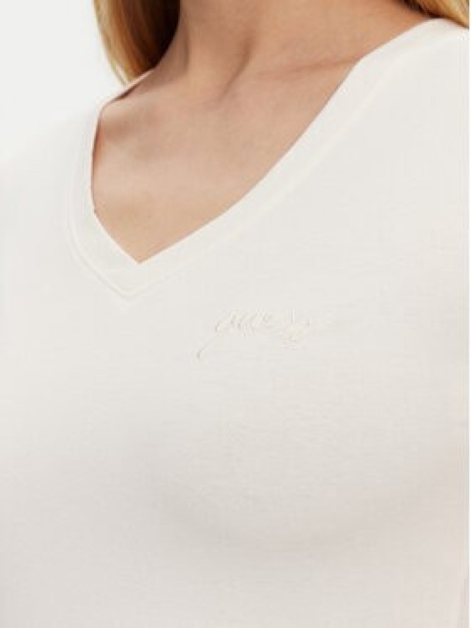 Guess T-Shirt O5GI00 KBBU1 Écru Boxy Fit