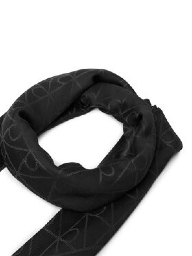 Calvin Klein Chusta Emblem Aop Tonal LV04D8063G Czarny