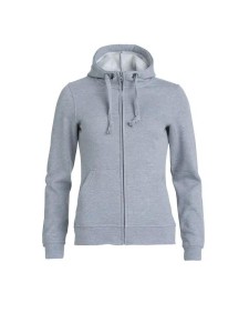 clique Basic Hoody Full Zip Women – bluza z kapturem szary melanż
