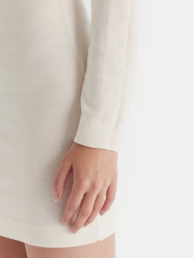 Tommy Jeans Sukienka dzianinowa Ess DW0DW21958 Écru Slim Fit