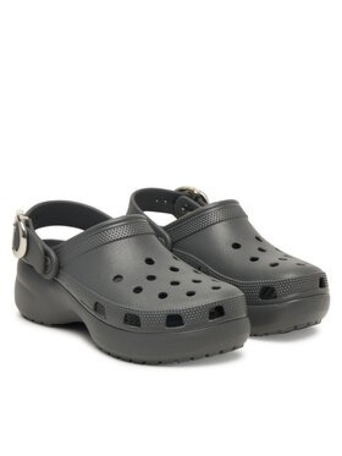 Crocs Klapki Classic Platform Buckle Clog 213230 Szary