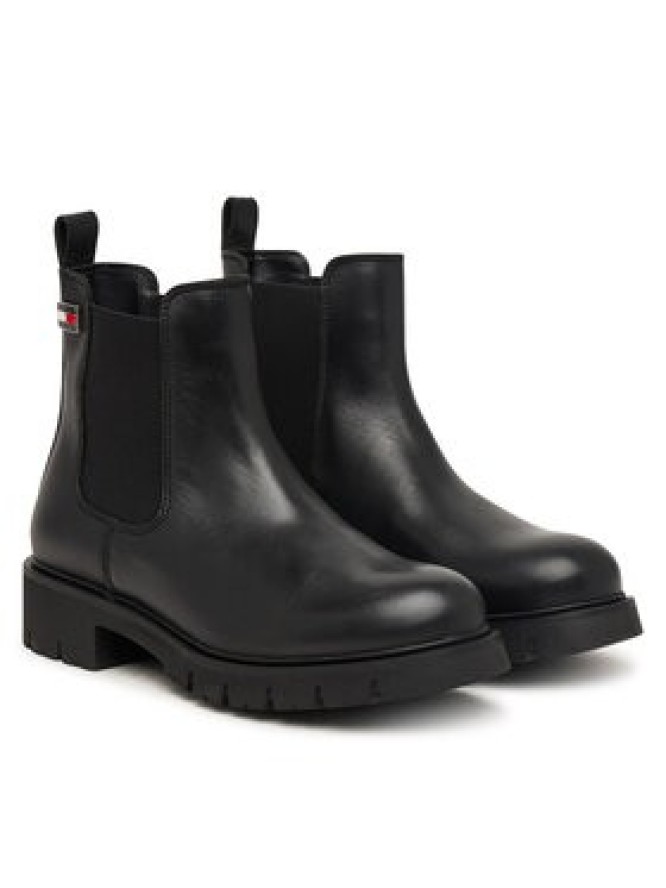 Tommy Jeans Sztyblety Tjw Cleated Chelsea Boots EN0EN03105 Czarny