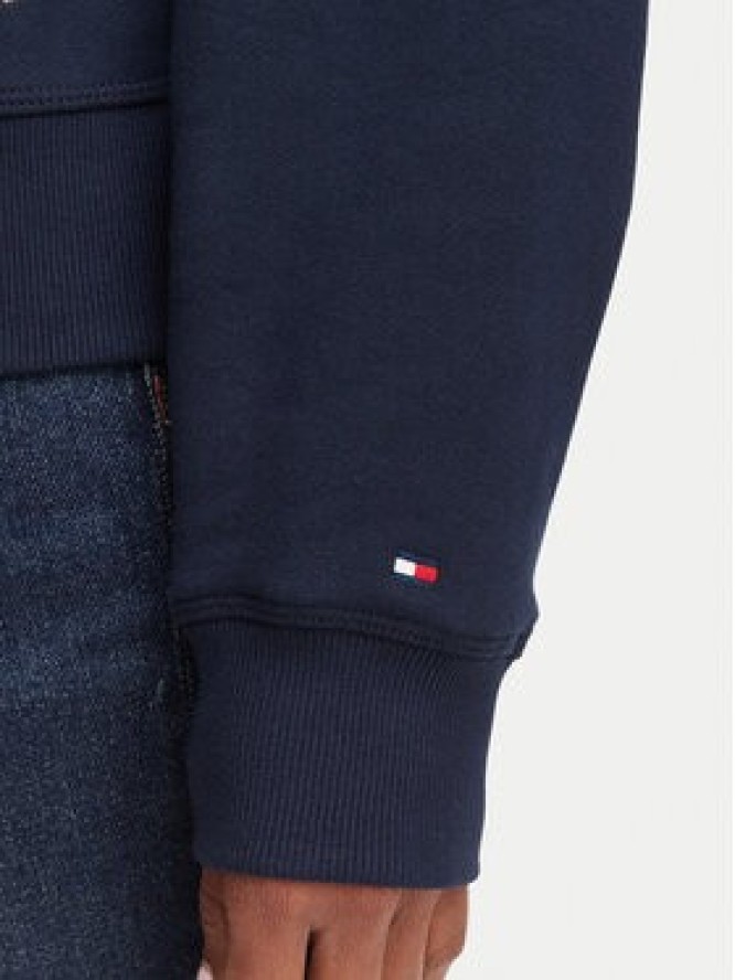 Tommy Hilfiger Bluza Script Terry WW0WW52355 Granatowy Regular Fit