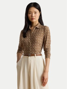 LAUREN RALPH LAUREN Koszula 200980178001 Beżowy Slim Fit