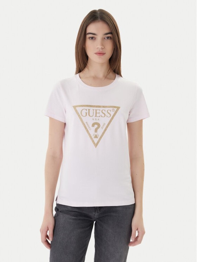 Guess T-Shirt W4RI69 J1314 Różowy Regular Fit