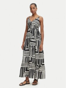 Iconique Sukienka letnia Cote D'Azur IC26-109 Czarny Relaxed Fit