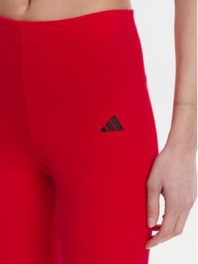 adidas Legginsy Essentials Small Logo JD3074 Czerwony Flare Fit