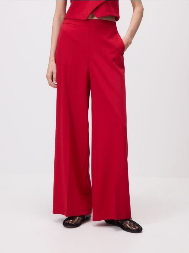Spodnie z kantem - czerwony