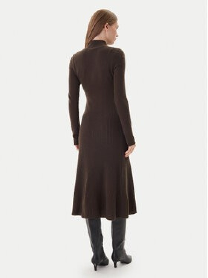 Tommy Hilfiger Sukienka dzianinowa WW0WW47303 Brązowy Regular Fit