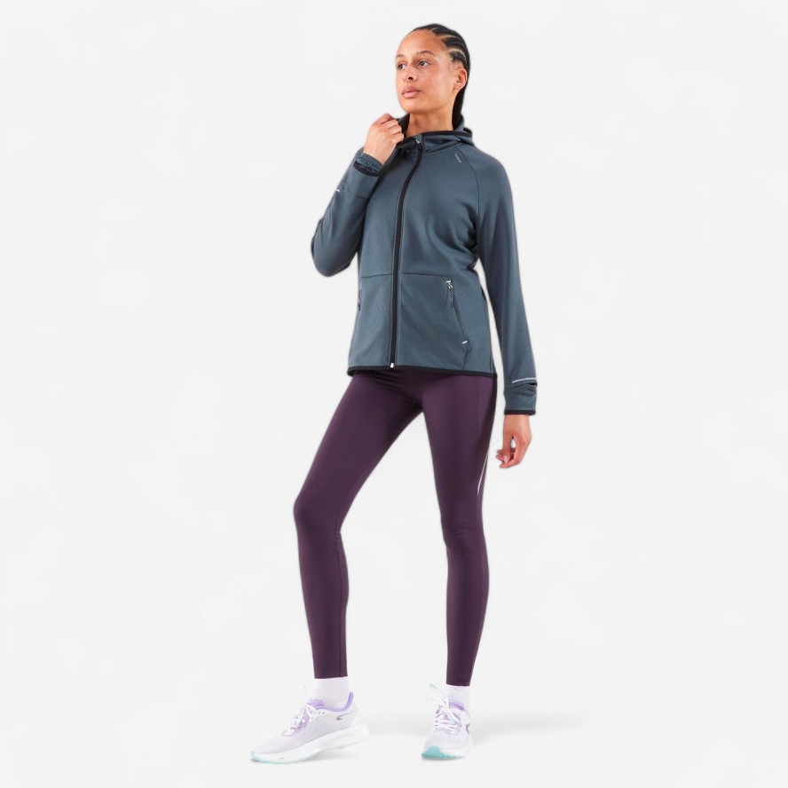 Legginsy do biegania damskie Kiprun Run 500 Warm ocieplane