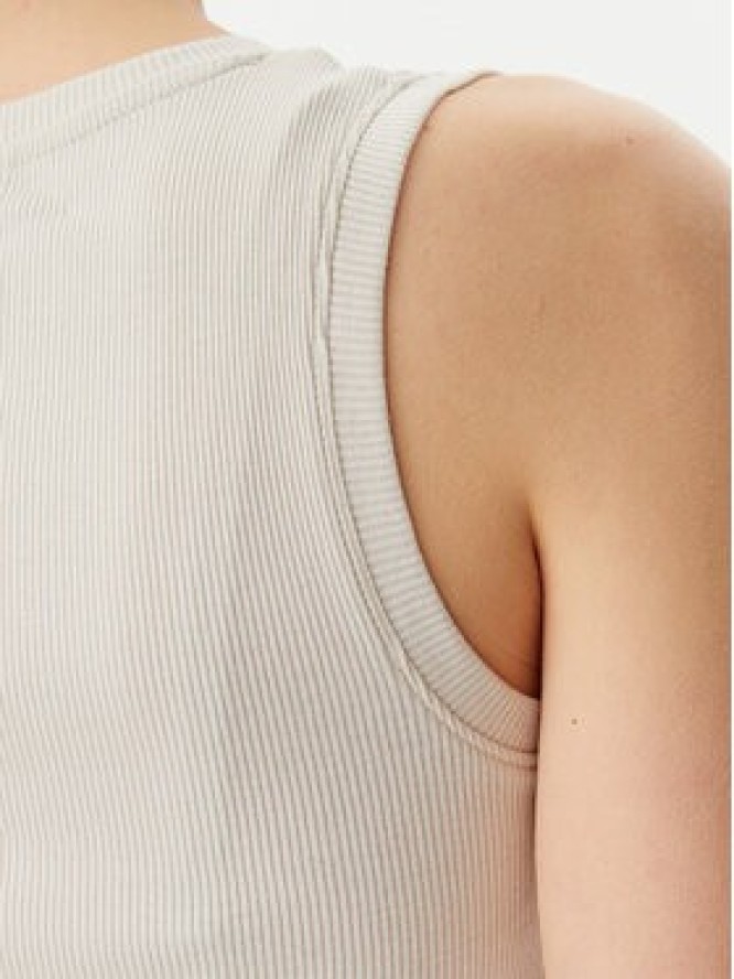 Tommy Jeans Top DW0DW21369 Beżowy Slim Fit