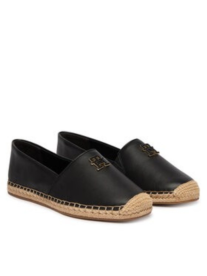 Tommy Hilfiger Espadryle Th Logo Leather Espadrille FW0FW09246 Czarny
