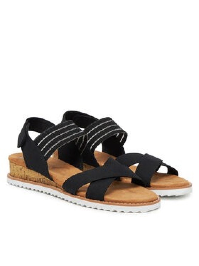 Skechers Sandały BOBS Desert Kiss-Shore Enough 114130/BLK Czarny