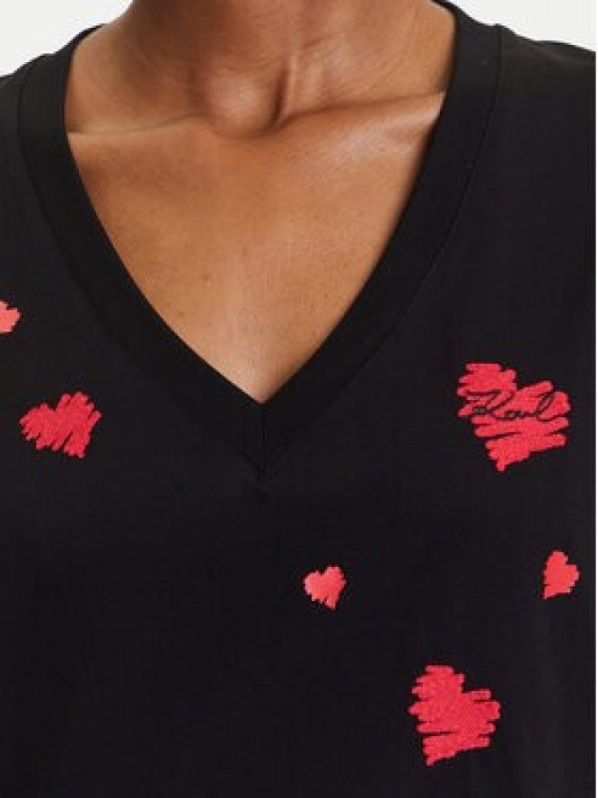 KARL LAGERFELD T-Shirt A3W17017 Czarny Regular Fit