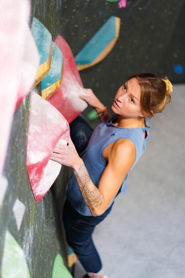 Koszulka wspinaczkowa bez rękawów damska Vertika