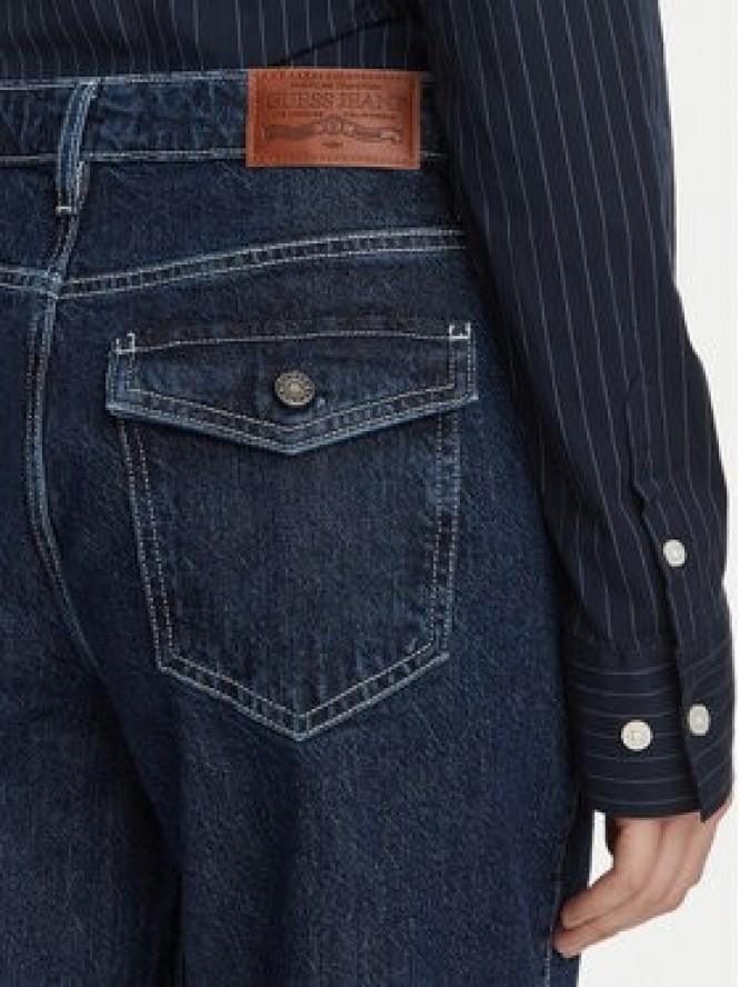 Guess Jeans Jeansy W6YA01 D1178 Granatowy Wide Leg