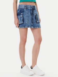 Guess Spódnica jeansowa W5YD0L D5R01 Niebieski Regular Fit
