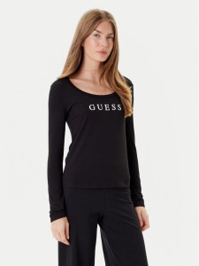 Guess Bluzka O5RI00 KBBU1 Czarny Regular Fit