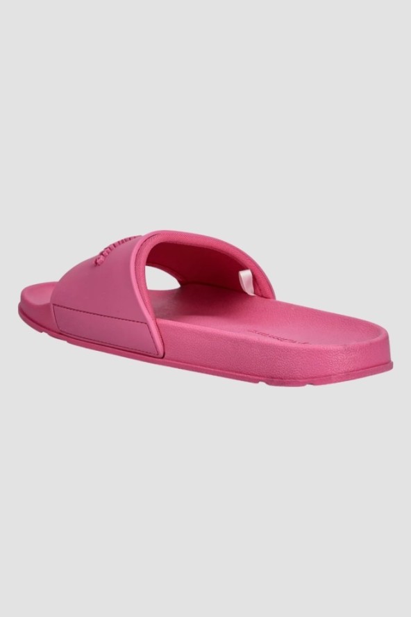 JUICY COUTURE Różowe klapki damskie Embossed Slider, Rozmiar 36