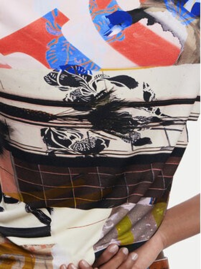 Desigual T-Shirt Collage 25SWTK14 Kolorowy Regular Fit