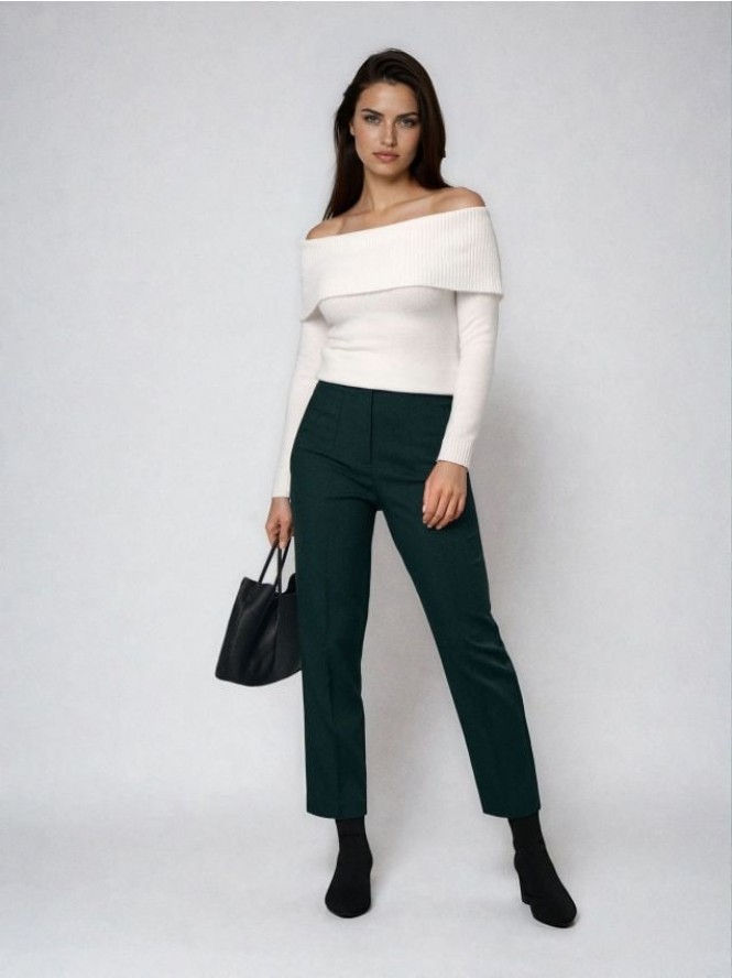 Spodnie cygaretki - zielony