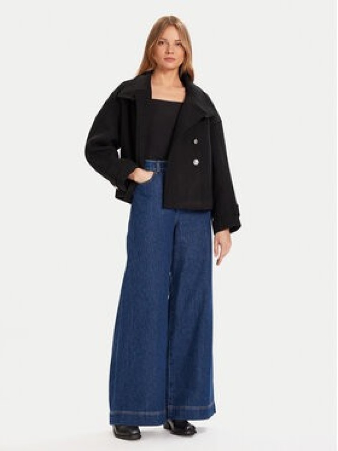 Morgan Płaszcz wełniany 252-GSTAM Czarny Regular Fit